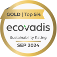 GOLD Top 5% ecovadis Sustainability Rating SEP 2024